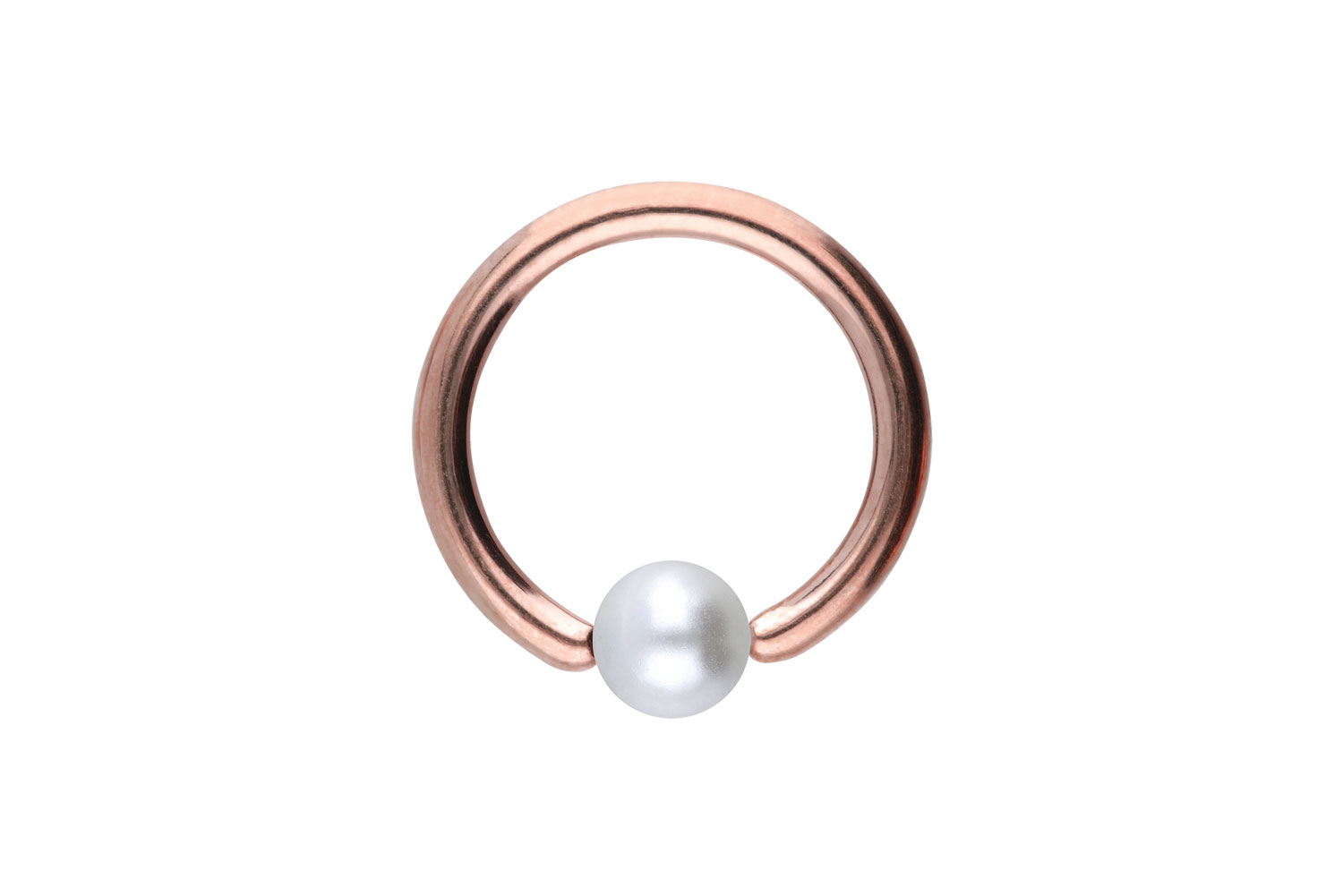 Titan Klemmkugelring Piercing SYNTHETISCHE PERLE